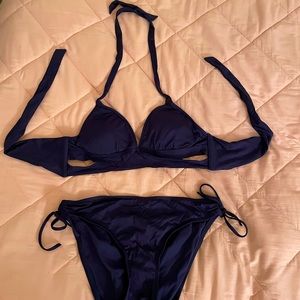 Navy blue bikini set